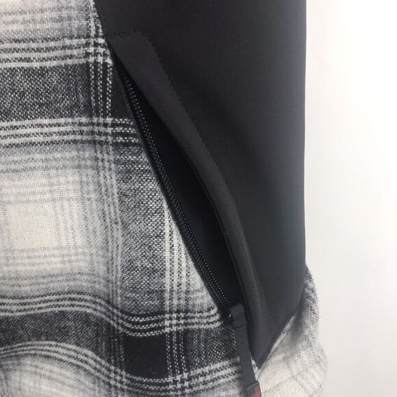 Woolrich Womens Sz Small Winter White Plaid Wool Blend Full Zip Winter Vest - Picture 4 of 6